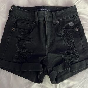 Black Aeropostale denim shorts NWOT